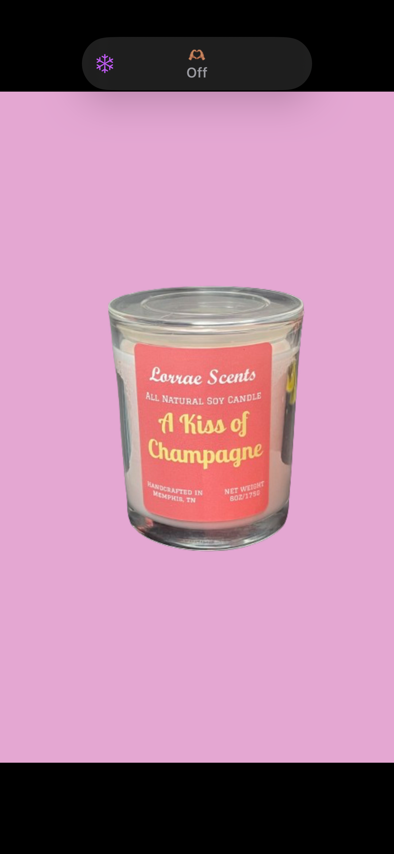 A Kiss of Champagne Candle